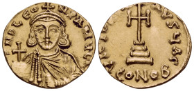 Leo III the "Isaurian", 717-741. Solidus (Gold, 19 mm, 4.39 g, 6 h), Constantinople, 1st officina (A), 717-720. d N D LEON PA MЧLA Crowned bust of Leo...