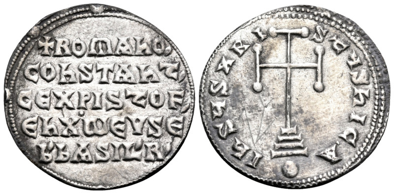 Constantine VII Porphyrogenitus, with Romanus I and Christopher, 913-959. Miliar...