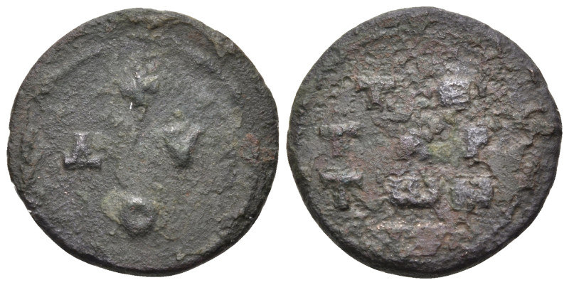 Nicephorus II Phocas, 963-969. Tessera (Bronze, 18 mm, 3.57 g, 1 h), weight of t...