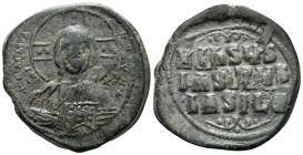 Anonymous Folles, time of Basil II & Constantine VIII, circa 976-1025. Follis (Bronze, 27 mm, 12.06 g, 6 h), Constantinople. + EMMA-NOVHΛ / IC - XC Bu...
