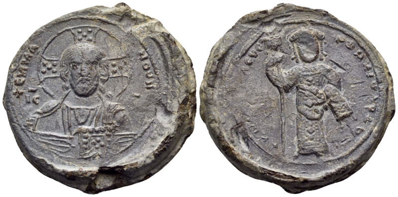 BYZANTINE SEALS, Imperial. Constantine X Ducas, 1059-1067. Seal or Bulla (Lead, ...