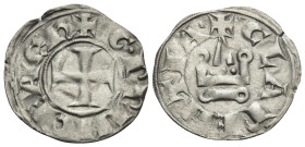 CRUSADERS. Principality of Achaea. Guillaume II de Villehardouin, 1246-1278. Denier Tournois (Billon, 18 mm, 0.85 g, 11 h), Glarenza (modern Kyllini i...