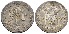 ITALY. Torriglia. Violante Doria Lomellini, 1654-1671. Luigino (Silver, 20 mm, 1.73 g, 6 h), dated 1665. DON VI LO PRINCI S VED DO Draped bust of Viol...