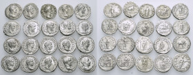 ROMAN IMPERIAL. Circa 2nd-3rd century. (Silver, 64.78 g). A lot of Twenty (20) denarii, running from Hadrian to Gordian III, with many coins from the ...