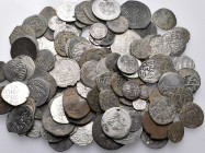 EARLY MEDIEVAL & ISLAMIC. Circa 10th-16th Century. (Silver/Bronze, 324.00 g). Lot of One-Hundred-and-Twenty-four (124) silver and bronze coins, most f...