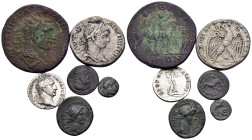 MISCELLANEA. (Silver/Bronze, 29.00 g). A lot of Six (6) Greek and Roman coins in silver and bronze, including three small bronzes from Neandria, Perga...