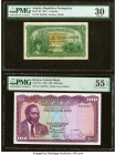 Angola Republica Portuguesa 1 Angolar 28.3.1942 Pick 68 PMG Very Fine 30; Kenya Central Bank of Kenya 100 Shillings 1.7.1966 Pick 5a PMG About Uncircu...
