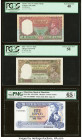 Burma, India & Mauritius Group Lot of 3 Examples. Burma Reserve Bank of India 5 Rupees ND (1938) Pick 4 Jhun5.4.1 PCGS Extremely Fine 40; India Reserv...