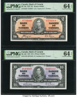 Canada Bank of Canada $2; 10 2.1.1937 BC-22c; BC-24b Two Examples PMG Choice Uncirculated 64 EPQ (2). 

HID09801242017

© 2022 Heritage Auctions | All...