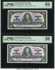 Canada Bank of Canada $10 2.1.1937 BC-24b; BC-24c Two Examples PMG Choice Uncirculated 64; About Uncirculated 50. 

HID09801242017

© 2022 Heritage Au...