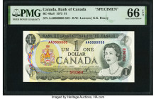 Canada Bank of Canada $1 1973 BC-46aS Specimen PMG Gem Uncirculated 66 EPQ. 

HID09801242017

© 2022 Heritage Auctions | All Rights Reserved