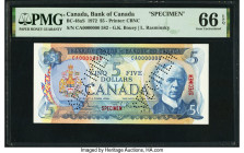 Canada Bank of Canada $5 1972 BC-48aS Specimen PMG Gem Uncirculated 66 EPQ. Perforated Specimen are noted. 

HID09801242017

© 2022 Heritage Auctions ...