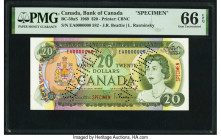 Canada Bank of Canada $20 1969 BC-50aS Specimen PMG Gem Uncirculated 66 EPQ. Perforated Specimen are present. 

HID09801242017

© 2022 Heritage Auctio...