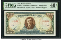 Chile Banco Central de Chile 50,000 Pesos = 5000 Condores ND (1958-59) Pick 123 PMG Extremely Fine 40 EPQ. 

HID09801242017

© 2022 Heritage Auctions ...