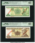 Cuba Banco Central de Cuba 5; 10 Pesos 1997 Pick 116as; 117as Two Specimen PMG Gem Uncirculated 65 EPQ (2). 

HID09801242017

© 2022 Heritage Auctions...