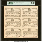 Fiji Government of Fiji 2 Shillings 1.1.1942 Pick 50r2 Uncut Sheet of 6 Remainders PMG Choice Uncirculated 64 EPQ. 

HID09801242017

© 2022 Heritage A...