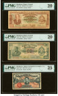 Honduras Banco Central de Honduras (2); Aguan Navigation 10; 20 Lempiras; 50 Centavos 7.4.1961; 6.3.1964; 25.6.1886 Pick 52b; 53b; S101 Three Examples...
