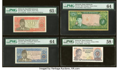Indonesia Bank Indonesia Group Lot of 12 Examples PMG Gem Uncirculated 65 EPQ (3); Choice Uncirculated 64 EPQ (2); Choice Uncirculated 64 (3); Choice ...
