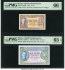 Malaya Board of Commissioners of Currency 1; 10 Cents 1.7.1941 Pick 6; 8a Two Examples PMG Gem Uncirculated 66 EPQ; Gem Uncirculated 65 EPQ. 

HID0980...