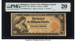 Philippines Bank of the Philippine Islands 20 Pesos 1.1.1912 Pick 9b PMG Very Fine 20. Stains are noted on this example. 

HID09801242017

© 2022 Heri...