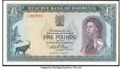Rhodesia Reserve Bank of Rhodesia 5 Pounds 1.7.1966 Pick 29a Very Fine. 

HID09801242017

© 2022 Heritage Auctions | All Rights Reserved