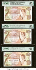 Saint Helena Government of St. Helena 20 Pounds ND (1986) Pick 10a Five Examples PMG Gem Uncirculated 66 EPQ; Gem Uncirculated 65 EPQ (4). Two consecu...