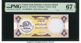 United Arab Emirates Currency Board 5 Dirhams ND (1973) Pick 2a PMG Superb Gem Unc 67 EPQ. 

HID09801242017

© 2022 Heritage Auctions | All Rights Res...