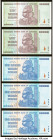 Zimbabwe Reserve Bank of Zimbabwe 50 Trillion Dollars 2008 Pick 90 Two Examples Crisp Uncirculated; Zimbabwe Reserve Bank of Zimbabwe 100 Trillion Dol...
