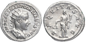 238-244 d.C. Gordiano III (238-244 d.C). Roma. Antoniniano. Ve. 4,38 g. Reverso: AEQVITAS AVG Atractiva. EBC-. Est.40.