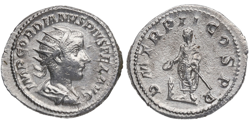239 d.C. Gordiano III (238-244 d.C). Roma. Antoniniano. Ve. 3,69 g. PM TR P II C...