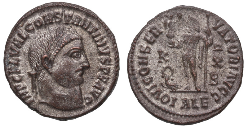 303-307 d.C. Constantino I. Alejandría 2ª oficina.. Nummus. Ae. 3,54 g. IMP C FL...