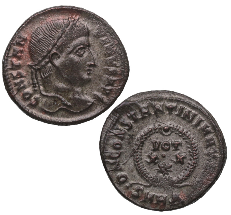324 d.C. Constantino I (307-337). Heraclea 4ª oficina. AE3. RSC 1a. Ag. 2,93 g. ...