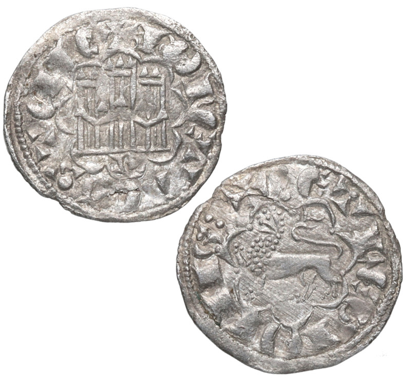 Acuñado entre 1277 a 1281 d C. Alfonso X (1252-1284). Burgos. Dinero de la 2ª gu...
