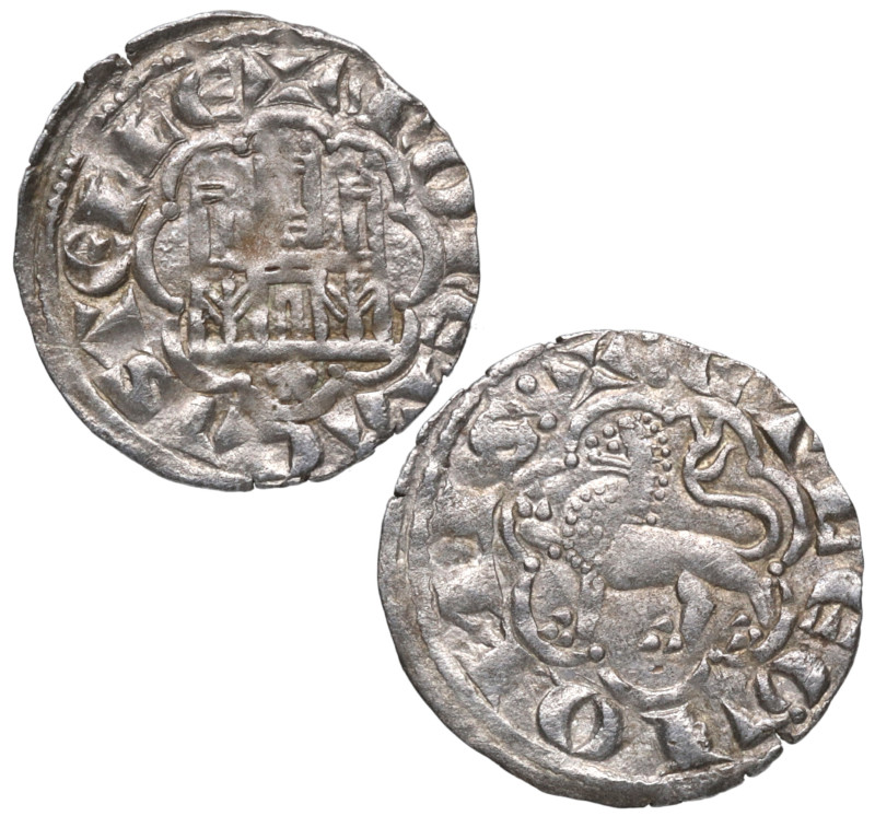 1277 a 1281 d C. Alfonso X (1252-1284). Coruña. .- Dinero de la 2ª guerra de Gra...