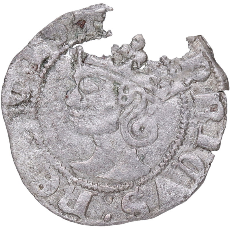 1369-1379. Enrique II (1369-1379). Burgos. Cornado. Mar 668.3. Ve. 0,66 g. Fract...