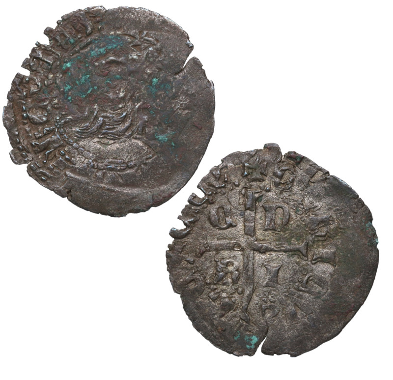 1369-1379. Enrique II (1369-1379). Cruzado. ABM-450. Ve. 1,20 g. BC+. Est.22.