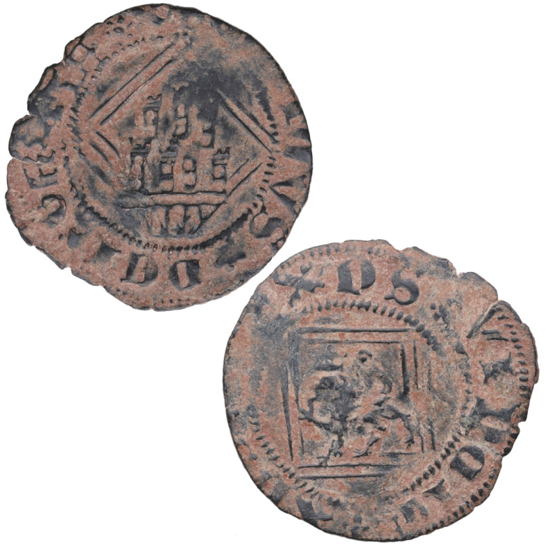 1471 a 1474. Enrique IV (1454-1474). Segovia. 1 blanca de rombo. Ve. 1,10 g. MBC...