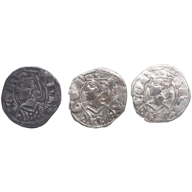 Jaime II de Aragón (1291-1327). Sariñena (Huesca). (Lote 3 monedas) Dinero. Ve. ...