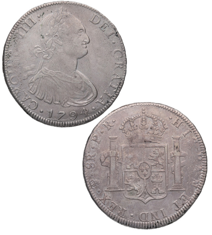 1794. Carlos IV (1788-1808). Potosí. 8 Reales. PR. A&C 994. Ag. 26,88 g. EBC-. E...