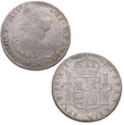 1808. Carlos IV (1788-1808). Potosí. 8 Reales. PJ. A&C 1014. Ag. 26,98 g. EBC+. Est.120.