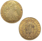 1795. Carlos IV (1788-1808). Madrid. 4 escudos. MF. A&C 1478. Au. 13,43 g. Limpieza. MBC+. Est.750.