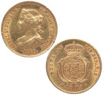 1863. Isabel II (1833-1868). Madrid. 40 reales. A&C 682. Au. 3,36 g. EBC-. Est.250.
