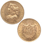 1867. Isabel II (1833-1868). Madrid. 4 escudos. A&C 691. Au. 3,37 g. EBC-. Est.250.