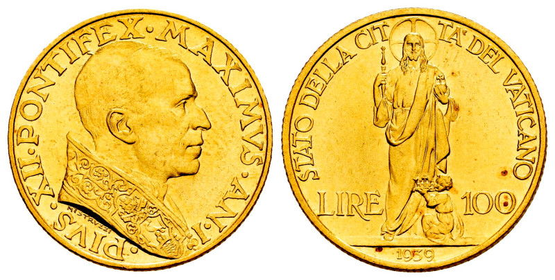 Vatican. Pius XII. 100 lire. 1939 (Anno I). Rome. (Km-30.1). (Fried-286). (Pagan...