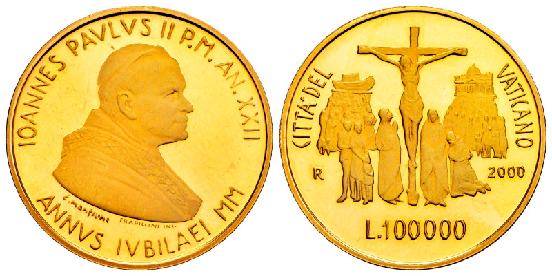 Vatican. Joannes Paulus II. 100.000 lire. 2000 (Anno XXII). Rome. R. (Km-317). (...
