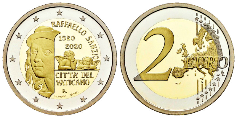 Vatican. Franciscus. 2 euros. 2020. R. 8,50 g. 5th Centenary of the death of Rap...