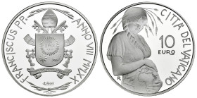 Vatican. Franciscus. 10 euros. 2020. R. Ag. 18,00 g. 50th Anniversary of the World Day of the Earth. Mintage: 4.500. In case with certificate. PROOF. ...