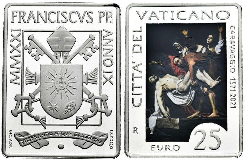 Vatican. Franciscus. 25 euros. 2021. R. Ag. 35,00 g. 450th Anniversary of the br...