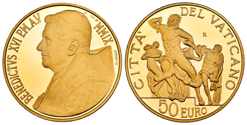 Vatican. Benedictus XVI. 50 euro. 2009. R. (Km-418). (Fried-454). Au. 15,00 g. I...
