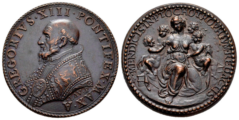 Vatican. Gregorius XIII. Medal. (1572-1585). Ae. 19,23 g. 32 mm. Posthumous coin...